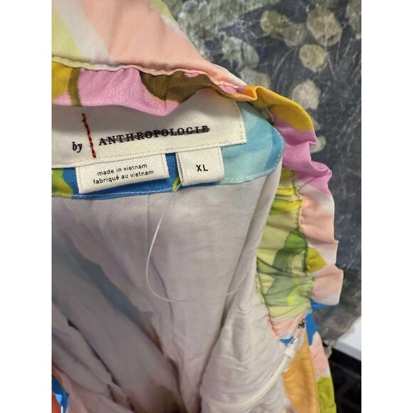 New Anthropologie The Isobel Silky Pleated Skirt by Maeve Sz Xl - Picture 5 of 6